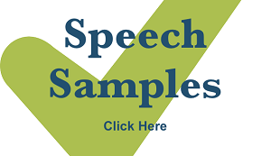 check mark speech samples blue