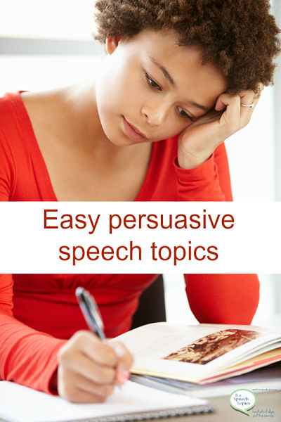 possible persuasive speech topics