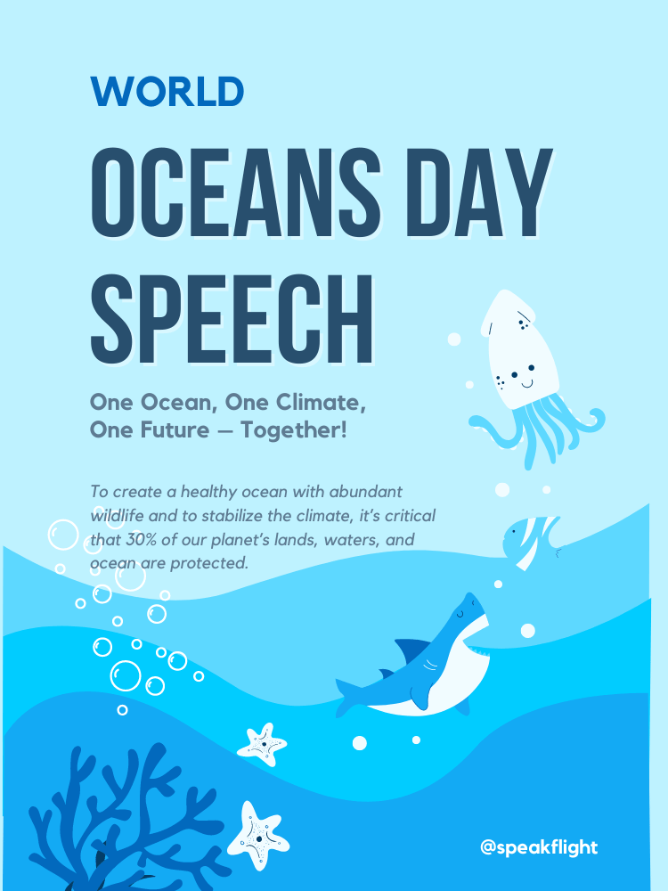 World oceans day climate change speech